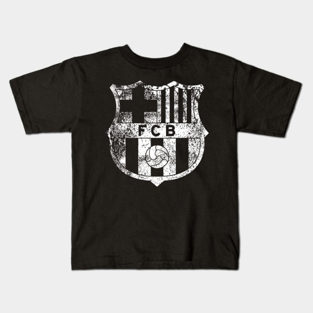 fc barcelona vintage Kids T-Shirt by neteor